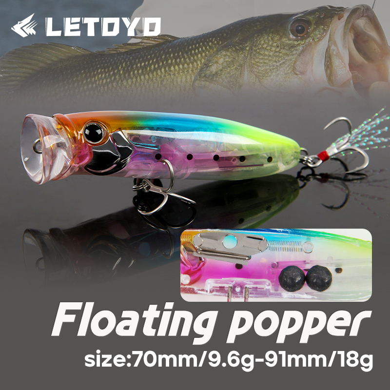 LETOYO 9.6g/18g Floating Poppe - Fishing Lure Popper review and price