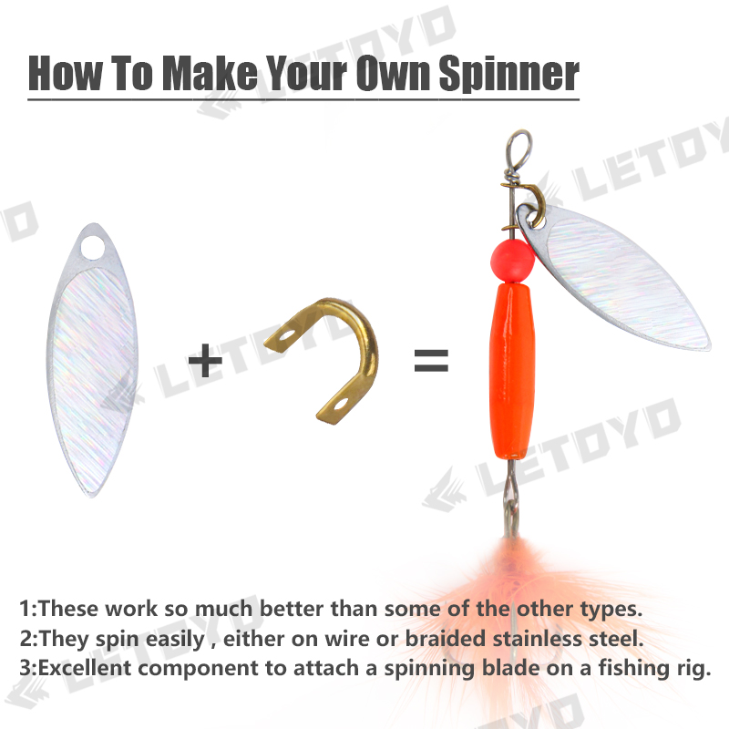 LETOYO 100pcs Folded Clevises  - Fishing Lure Spoon review and price
