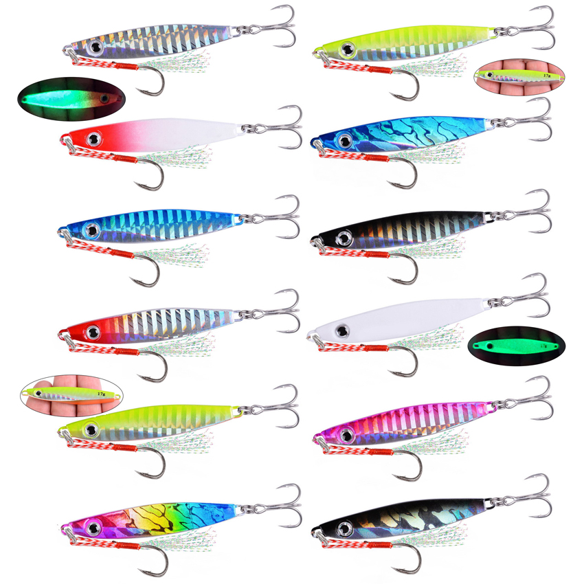 12pcs Fishing Metal Lures Jig  - Fishing Lure Blade Bait review and price